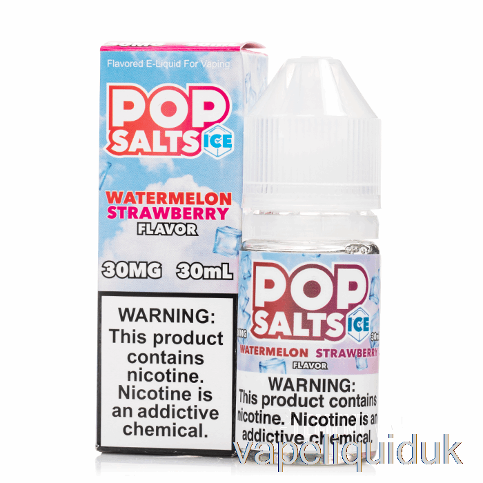 ICE Watermelon Strawberry - Pop Salts - 30mL 30mg Vape Juice